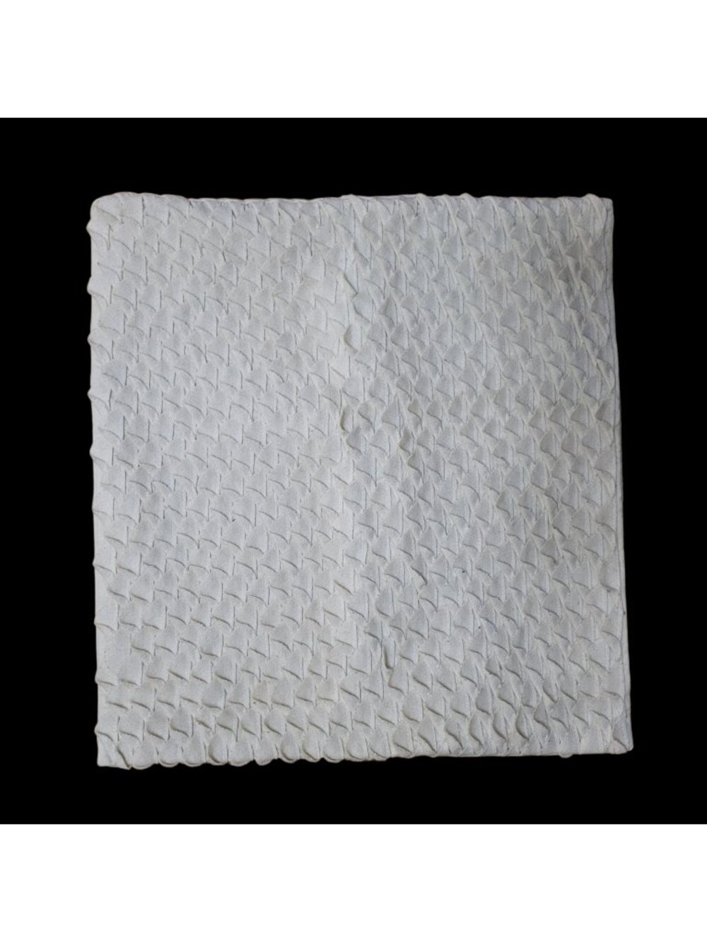 West Elm Textured Pillow Cover Off-White/Cream/Ivory - Cotton/Wool Blend18"x18"
